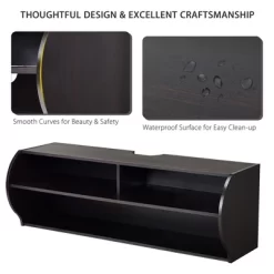 Costway 48.5'' Wall Mounted Audio/Video TV Stands Console Living Room Furniture W/Shelves -Cozy Living Deals Store GUEST 7f1c1d6b 4ada 4b09 b333 ae419f83125f