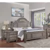 3pc Pennings Traditional Bed Set With 2 Nightstands Gray - HOMES: Inside + Out