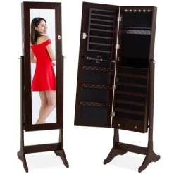 Best Choice Products 6-Tier Standing Mirror Lockable Storage Organizer Cabinet Armoire W/ LED Lights -Cozy Living Deals Store GUEST 7f8c74f3 fec7 48e3 8ab4 12ff3453bf6c