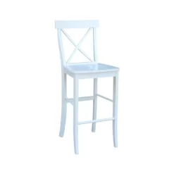 30" X-Back Counter Height Barstool White - International Concepts -Cozy Living Deals Store GUEST 7f9635a5 588b 4314 8d65 bd92d748a3a3