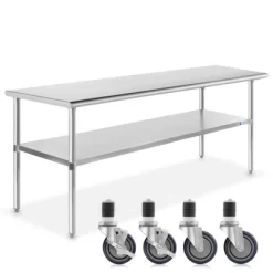 GRIDMANN Stainless Steel Table With 4 Casters (Wheels), NSF Commercial Kitchen Work & Prep Table -Cozy Living Deals Store GUEST 7fab69f5 f381 4a9c b5ae c42a3f25fbf2
