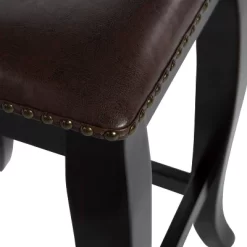 San Francisco Backless Faux Leather Counter Height Barstool Wood Brown - Linon -Cozy Living Deals Store GUEST 7fbdad93 b4be 41fb b4cc 2a08d9dd5e94