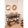 Industrial Metal Console Table Dark Black - Olivia & May