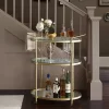 Lauren Bar Cart Antique Gold