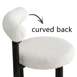 Dwen+Shaun 5-Piece 46" Manufactured Grain And 18.5" Wide 4 Round Seat Beige Boucle Chairs Modern Round Dining Table Set-The Pop Maison -Cozy Living Deals Store GUEST 80ab3306 669d 4f6b b14a 89af9ba32184