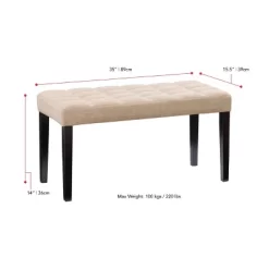 California Fabric Tufted Bench - CorLiving -Cozy Living Deals Store GUEST 80ada5a9 e6bb 4318 a792 cd517224c562