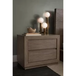 Resto 2 Drawer Nightstand Gray - Abbyson Living