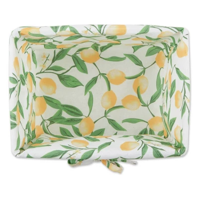 Design Imports Set Of 3 Antique Chicken Wire Lemon Print Liner Baskets White 1 Design Imports Set Of 3 Antique Chicken Wire Lemon Print Liner Baskets White