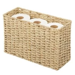 MDesign Large Rustic Woven Seagrass Toilet Tank Bathroom Storage Basket 10 MDesign Large Rustic Woven Seagrass Toilet Tank Bathroom Storage Basket -Cozy Living Deals Store GUEST 817df388 912a 4018 b208 7d83020482c5