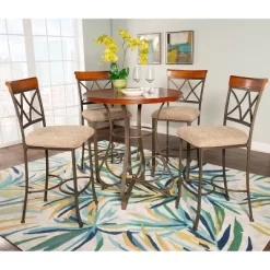 Carter Pub Bar Height Table Metal/Cherry - Powell Company -Cozy Living Deals Store GUEST 8180fb5f 9ebb 4ab4 8983 841646940da5