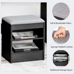 Costway Vanity Table Set With Lighted Mirror 8 LED Bulbs Large Drawer Cushion Stool 14 Costway Vanity Table Set With Lighted Mirror 8 LED Bulbs Large Drawer Cushion Stool -Cozy Living Deals Store GUEST 81992004 dffa 49a8 949d 14d2b0e1802f