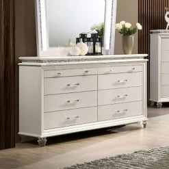 2pc Granite Nightstand And Dresser Set Pearl White - HOMES: Inside + Out -Cozy Living Deals Store GUEST 819b43be 4bc7 43e1 9839 b21b06d49222