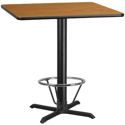 Flash Furniture 42'' Square Laminate Table Top With 33'' X 33'' Bar Height Table Base And Foot Ring 4 Flash Furniture 42'' Square Laminate Table Top With 33'' X 33'' Bar Height Table Base And Foot Ring - Image 4
