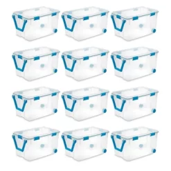 Sterilite 120qrt. Multipurpose Clear Plastic Storage Container Box With Latching Lids And 2 Rear Wheels -Cozy Living Deals Store GUEST 83288898 8f16 4628 b017 7187060a5afd