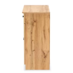 Lauren Wood 2 Door Buffet Kitchen Cabinet Oak Brown/Black - Baxton Studio -Cozy Living Deals Store GUEST 835626e5 6dd4 4680 bd15 d849e6eb72b5