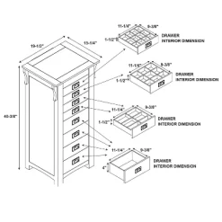 Delia Jewelry Armoire Brown - Powell Company -Cozy Living Deals Store GUEST 83671e5f f20a 4898 93ee 3b153b1c74be