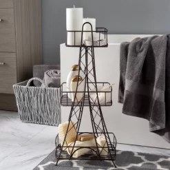 Three Tier Ville Des Lumieres Collection Eiffel Tower Spa Tower Bronze - ELLE DECOR -Cozy Living Deals Store GUEST 83d8104d 1e2c 43c4 8634 941ca44e7664