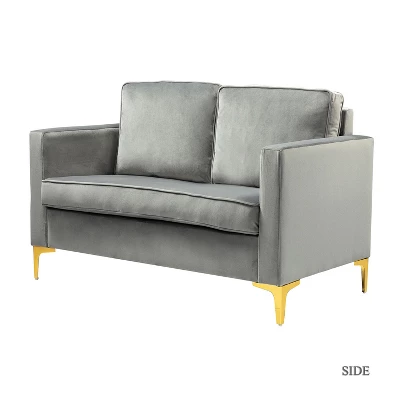 Eldoria Sofa Loveseat With Gold Stainless Leg | Karat Home 14 Eldoria Sofa Loveseat With Gold Stainless Leg | Karat Home - Image 14