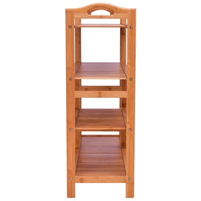 Costway 4 Tier Multifunction Bamboo Shoe Rack Boot Tower Shelf Storage Organizer Stand 7 Costway 4 Tier Multifunction Bamboo Shoe Rack Boot Tower Shelf Storage Organizer Stand - Image 7