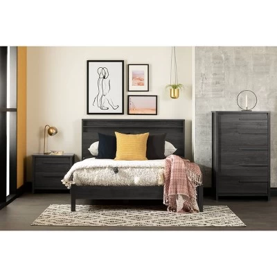 Tao 5-Drawer Chest Gray Oak - South Shore 1 Tao 5-Drawer Chest Gray Oak - South Shore