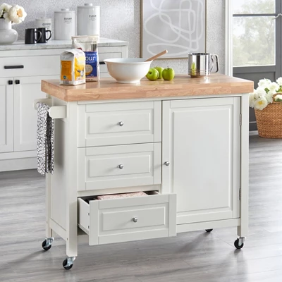 Monterey Kitchen Cart White - Buylateral 3 Monterey Kitchen Cart White - Buylateral - Image 3