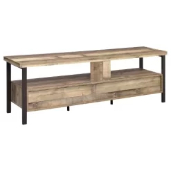 Morello 3 Drawer TV Stand For TVs Up To 80" Weathered Pine - Coaster -Cozy Living Deals Store GUEST 8614bc72 931f 4651 9e42 9d048273b656