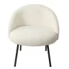 Modern Sherpa Accent Chair Cream - HomePop