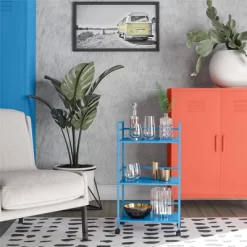 Cache Metal Rolling Cart Blue - Novogratz 13 Cache Metal Rolling Cart Blue - Novogratz -Cozy Living Deals Store GUEST 863bd9fc f2cc 4674 8be3 624a95728911