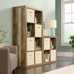 Stow Away 8 Cube Organizer Lintel Oak - Sauder -Cozy Living Deals Store GUEST 8640003f a8cf 48cb a195 b9be1ff1ad11