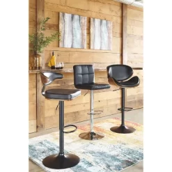 Tall Bellatier Adjustable Height Barstool Black - Signature Design By Ashley -Cozy Living Deals Store GUEST 86532e79 cd20 4d51 82a6 e11e87cf06d5