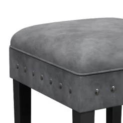 Cassidy Wood Upholstered Backless Counter Height Stool Black/Charcoal Velvet - Hillsdale Furniture -Cozy Living Deals Store GUEST 86a43c1e 88c8 4f20 9965 f4a8f426d1e5