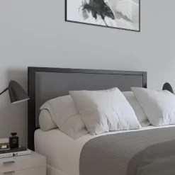 Merrick Lane Headboard Upholstered Headboard With Metal Frame And Adjustable Rail Slots