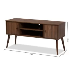 Alard 2 Door Wood TV Stand For TVs Up To 50" Walnut - Baxton Studio -Cozy Living Deals Store GUEST 87636444 f2e1 4695 ab7d 58c6e1dc154c