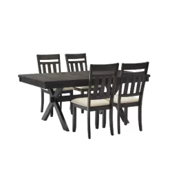 Hayden 5pc Extendable Dining Set With 4 Slat Back Chairs Slate - Crosley -Cozy Living Deals Store GUEST 87eeca4b 703b 4013 9ad8 0ba8d25701c7