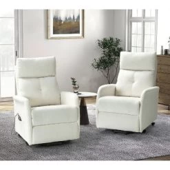 Set Of 2 Gina Mid-century Power Remote Recliner With Metal Base | ARTFUL LIVING DESIGN -Cozy Living Deals Store GUEST 87f1ce27 0b56 4032 9cb1 715e87189bca