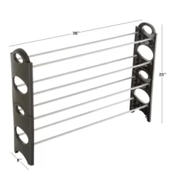 Hastings Home Space Saver Shoe Rack – 4-Tier Stackable Shoe Storage And Organizer
