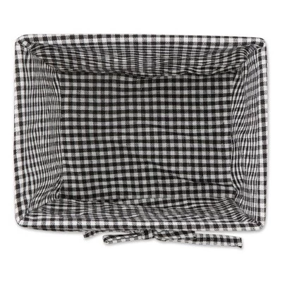 Design Imports Set Of 3 S Antique White Chicken Wire Gingham Check Liner Baskets Black/White 1 Design Imports Set Of 3 S Antique White Chicken Wire Gingham Check Liner Baskets Black/White