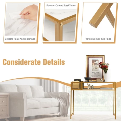 Costway Console Entryway Table Long Couch Side Table Narrow For Hallway, Living Room 6 Costway Console Entryway Table Long Couch Side Table Narrow For Hallway, Living Room - Image 6
