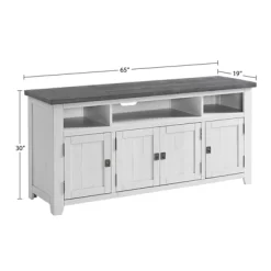 Foundry 65" TV Stand White Stain With Gray Top - Martin Svensson Home -Cozy Living Deals Store GUEST 887402b2 425d 409f adf0 d187d8f2d286