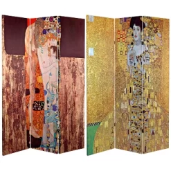 6' Tall Double Sided Works Of Klimt Room Divider - Oriental Furniture -Cozy Living Deals Store GUEST 88ce30dc a548 46f1 8dee acf9a927fd80