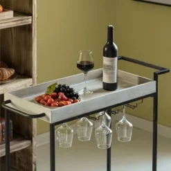 Vintiquewise Metal Wine Bar Serving Cart With Rolling Wheels, Wine Rack, And Glass Holder 9 Vintiquewise Metal Wine Bar Serving Cart With Rolling Wheels, Wine Rack, And Glass Holder -Cozy Living Deals Store GUEST 89a0d3c3 656d 47b5 9396 0a49cb1f4c1c