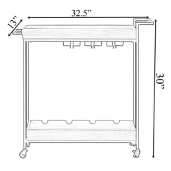 Vintiquewise Metal Wine Bar Serving Cart With Rolling Wheels, Wine Rack, And Glass Holder 8 Vintiquewise Metal Wine Bar Serving Cart With Rolling Wheels, Wine Rack, And Glass Holder -Cozy Living Deals Store GUEST 8a019615 d233 4785 ba34 88dc6edffd14