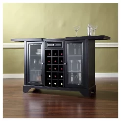 LaFayette Sliding Top Bar Cabinet - Black - Crosley -Cozy Living Deals Store GUEST 8a8843fa 81c3 4a22 be15 22fad857595c