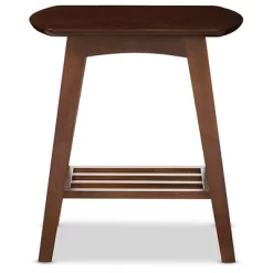 Sacramento Mid-century Modern Scandinavian Style End Table - Dark Walnut - Baxton Studio