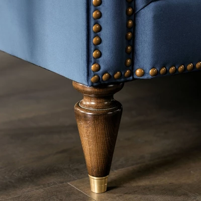 Fawne Camelback Sofa Blue - Furniture Of America 7 Fawne Camelback Sofa Blue - Furniture Of America - Image 7