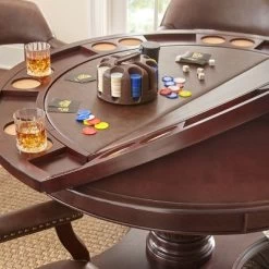 Tournament Dining And Game Table Brown - Steve Silver Co.