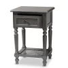 Sheldon Vintage Wood 1 Drawer Nightstand Gray - Baxton Studio