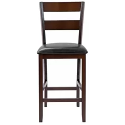 Costway 2-Pieces Bar Stools Counter Height Chairs W/ PU Leather Seat Espresso -Cozy Living Deals Store GUEST 8b4c5dd4 1ad9 470c 857a f6363ea82dd3