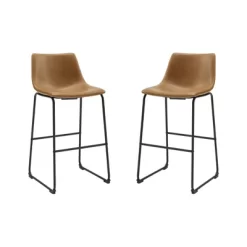 Set Of 2 Laslo Modern Upholstered Faux Leather Barstools - Saracina Home 20 Set Of 2 Laslo Modern Upholstered Faux Leather Barstools - Saracina Home -Cozy Living Deals Store GUEST 8c012d75 c1e7 4c2d ab6f 6bef4ed84c65