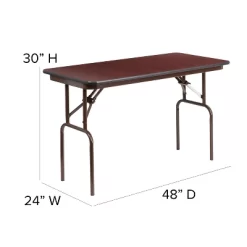 Emma And Oliver 4-Foot Mahogany Melamine Laminate Folding Banquet Table 10 Emma And Oliver 4-Foot Mahogany Melamine Laminate Folding Banquet Table -Cozy Living Deals Store GUEST 8c47a225 c92d 4357 a064 c99777b50a6d